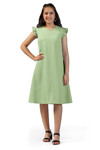 Fashion Dream Girls Solid Knee Length Dress|Girl Dress|Frock|Girls Casual Dress|Girls' Frock|Solid Dress for Girls|Knee Length for Girls|Kids Girls