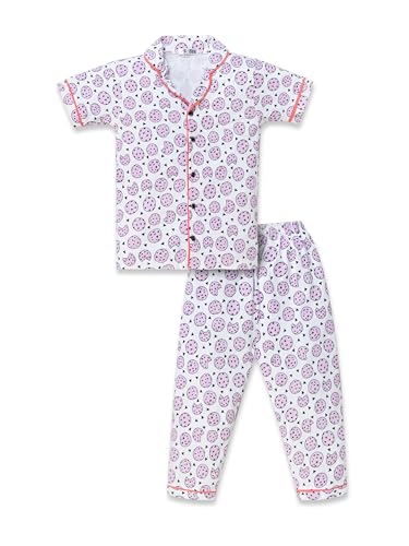 The Torn Pure Cotton Kids Nightdress for Girls & Boys | Baby Night Dress for 3 Years to 8 Years | Kids Nightwear in Pink & Green