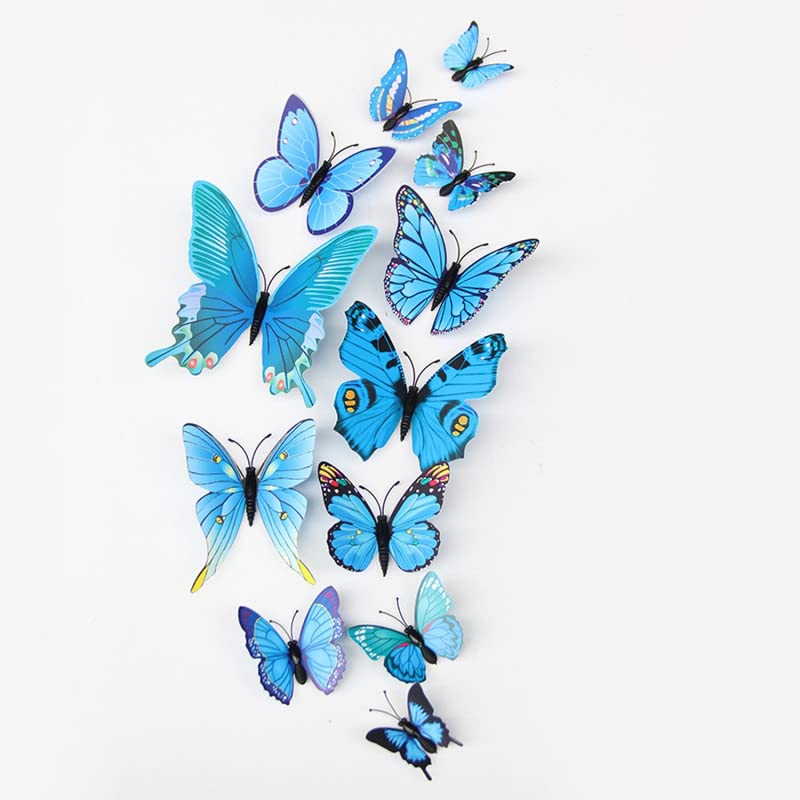 JAAMSO ROYALS Multi 3D Magnet Butterefly Self Adhesive Home Décor Wall Sticker (Pack of 1
