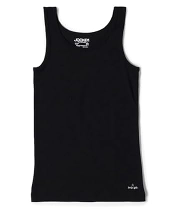 Jockey SG02 Girl's Super Combed Cotton Rib Solid Tank Top