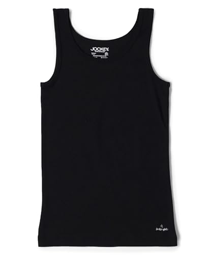 Jockey SG02 Girl's Super Combed Cotton Rib Solid Tank Top