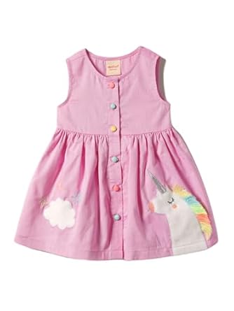 nauti nati Girl's Cotton A-Line Knee-Length Casual Dress