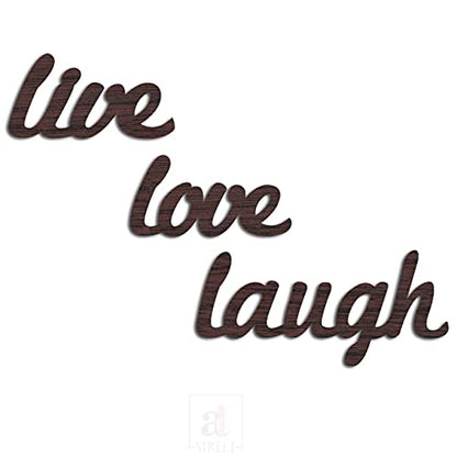 Art Street Live Love Laugh MDF Plaque Painted Cutout Ready To Hang Home Decor Wall Art