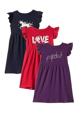 T2F Girls Printed Regular Casual Dress