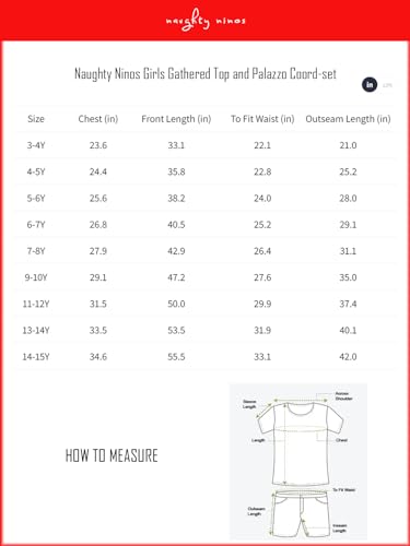 Naughty Ninos Girls Floral Top & Palazzos Sets for 3 to 15 Years