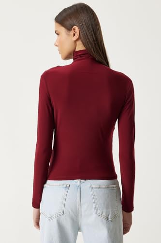 SIGHTBOMB Gathered Ruched FRONTFLOW Ultra Soft Microfiber SOFTLINE Cuddle TEE Fullsleeve TOP for Women