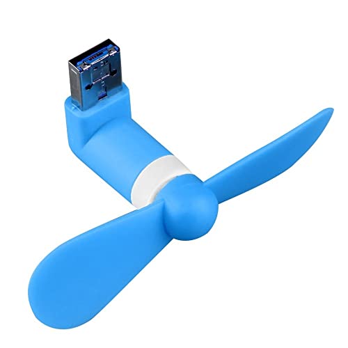Axxe Mini Portable Type- USB Fan for Laptop Smartphone Cooling Fan with two blades small fan Laptop Multicolour (Pack of 2)