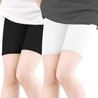 KYDA KIDS ® Girls Anti Bacterial Under Skirt Shorts - Under Dress Uniform Shorts & Stretchable Shorties Tights for Girls (Pack of 2)