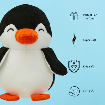 Storio Toy Plushie Super Soft Toys for Kids | Adorable Plush Soft Toys for Baby Boys and Girls Kids - Penguine Black & White