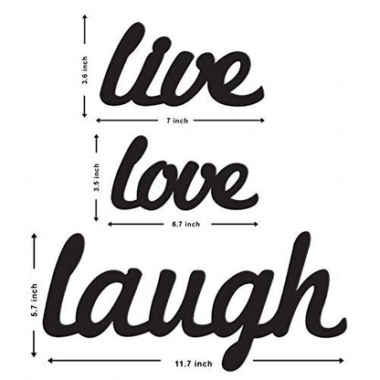 Art Street Live Love Laugh MDF Plaque Painted Cutout Ready To Hang Home Decor Wall Art