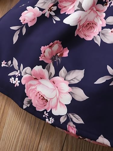 Buy & Try by Dharmikaay Girl's Lycra Floral Printed Frock Dress for Girls Short Frock Baby Princess Western Dresses| Stylish Fancy Kids Clothing for New Year