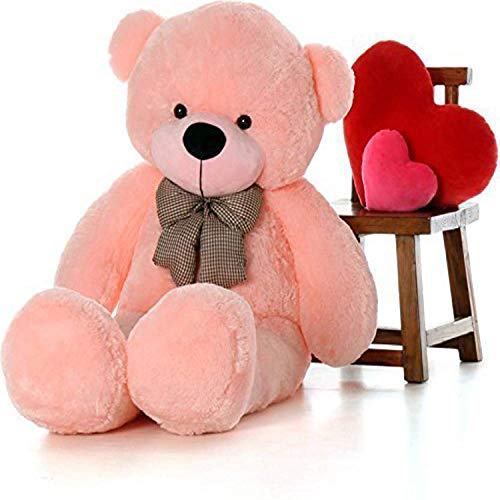 HUG 'n' FEEL SOFT TOYS Soft Toys Long Soft Lovable Huggable Cute Giant Life Size Toy Figure Child Safe Best for Birthday Gift Valentine Gift for Girlfriend 4 FEET Pink Plush & Stuffed Toys