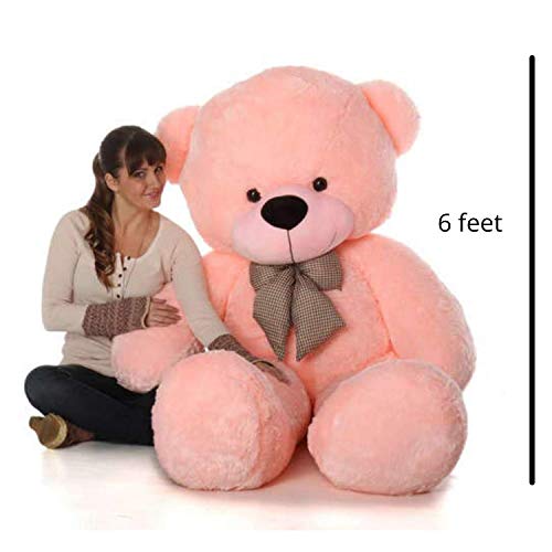 HUG 'n' FEEL SOFT TOYS Teddy Bear 6 Feet|Soft Toy|Teddy Bear 6 Feet for Girls|Soft Toys for Kids|Birthday Gift for Girls|Wife|Girlfriend|Husband|Gift Items Toy|Plush & Stuffed Toys (6 Feet|Pink)