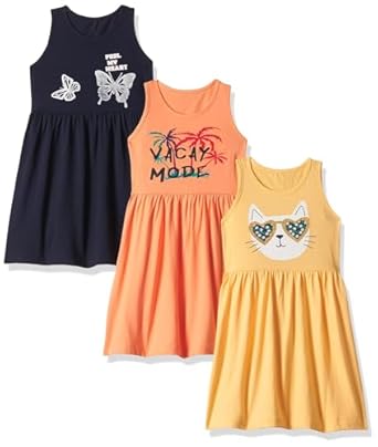 T2F Girls Knee-Length Casual Dress(Pack of 3)