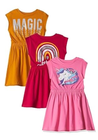 T2F Girl Casual Knee-Length Dress(Pack of 3)
