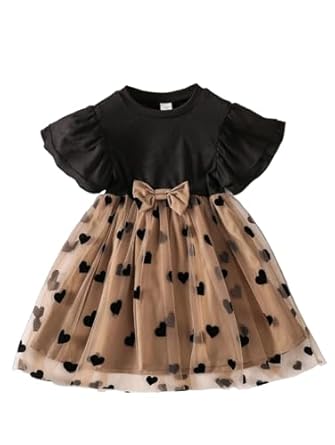 TAGAS Baby-Girl's Net A-Line Knee-Length Dress