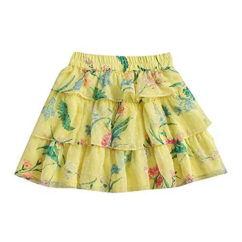 Hopscotch Girls Polyester Top & Floral Print Skirt Set in Pink Color