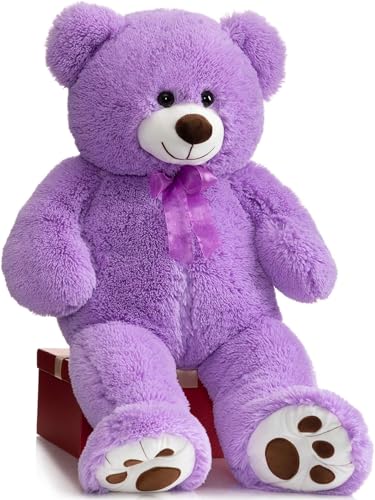 HUG 'n' FEEL SOFT TOYS 4 Feet Purple Giant Teddy Bear Soft