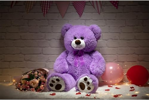 HUG 'n' FEEL SOFT TOYS 4 Feet Purple Giant Teddy Bear Soft