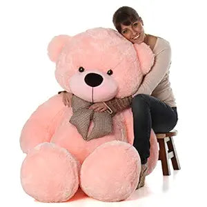 HUG 'n' FEEL SOFT TOYS Soft Toys Long Soft Lovable Huggable Cute Giant Life Size Toy Figure Child Safe Best for Birthday Gift Valentine Gift for Girlfriend 4 FEET Pink Plush & Stuffed Toys