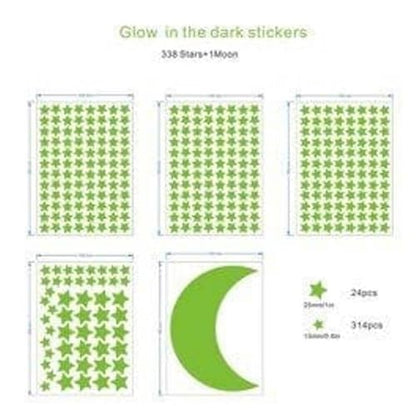 The Dark Vinyl Fluorescent Night Glow Self Adhesive Stickers In The Dark Star Space Wall Stickers | Radium Stickers For Bedroom C- Night Glow Radium Sheet