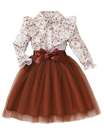 TAGAS Baby-Girl's Polyester A-Line Knee-Length Dress