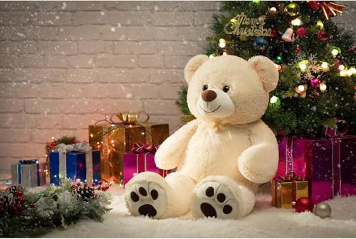 HUG 'n' FEEL SOFT TOYS 4 Feet Cream Giant Teddy Bear Soft