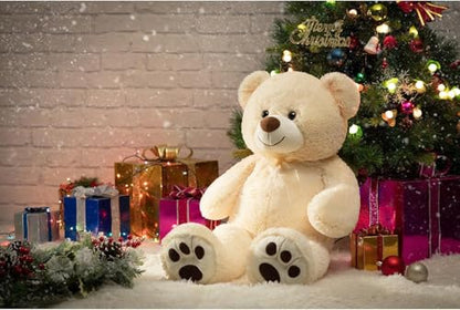 HUG 'n' FEEL SOFT TOYS 4 Feet Cream Giant Teddy Bear Soft