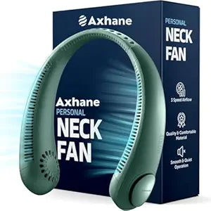 𝐀𝐗𝐇𝐀𝐍𝐄® (𝟏𝟓 𝐘𝐄𝐀𝐑𝐒 𝐖𝐀𝐑𝐑𝐀𝐍𝐓𝐘) Portable Neck Fan Rechargeable Smart Cooling With 3 Speed USB Charging Low Noise Mini Fans For Kitchen Travel Outdoor & Office For Men & Women