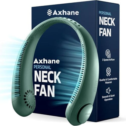𝐀𝐗𝐇𝐀𝐍𝐄® (𝟏𝟓 𝐘𝐄𝐀𝐑𝐒 𝐖𝐀𝐑𝐑𝐀𝐍𝐓𝐘) Portable Neck Fan Rechargeable Smart Cooling With 3 Speed USB Charging Low Noise Mini Fans For Kitchen Travel Outdoor & Office For Men & Women