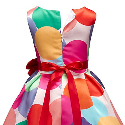 Hopscotch Girl's Polyester Fit and Flare Knee-Length Party Dresses