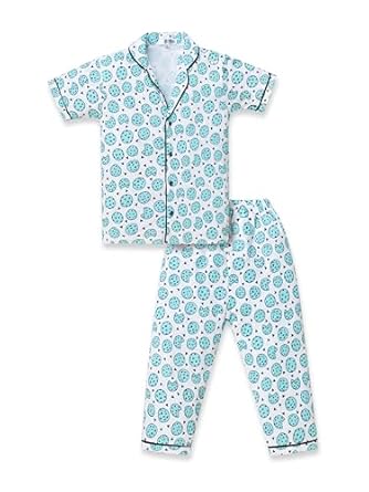 The Torn Pure Cotton Kids Nightdress for Girls & Boys | Baby Night Dress for 3 Years to 8 Years | Kids Nightwear in Pink & Green