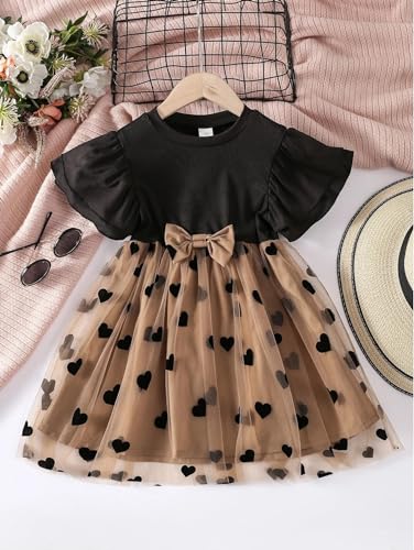TAGAS Baby-Girl's Net A-Line Knee-Length Dress