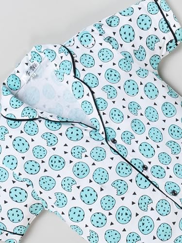 The Torn Pure Cotton Kids Nightdress for Girls & Boys | Baby Night Dress for 3 Years to 8 Years | Kids Nightwear in Pink & Green