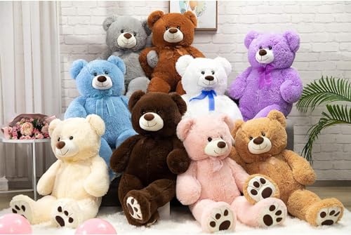 HUG 'n' FEEL SOFT TOYS 4 Feet Cream Giant Teddy Bear Soft