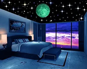 DreamKraft Vinyl Cartoon Jar Glow in The Dark Wall Stickers 30 x 24 cm