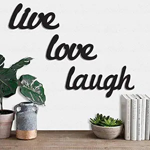 Art Street Live Love Laugh MDF Plaque Painted Cutout Ready To Hang Home Decor Wall Art