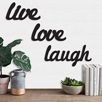 Art Street Live Love Laugh MDF Plaque Painted Cutout Ready To Hang Home Decor Wall Art