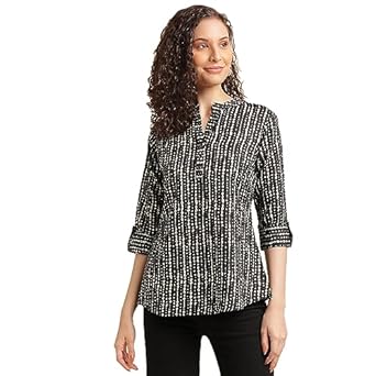 NAINVISH Tops for Women Printed Regular Fit Shirt