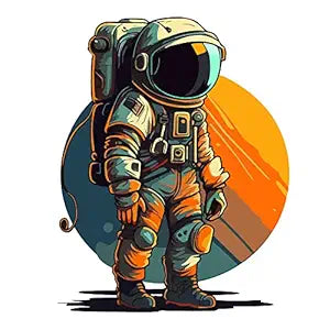 Thinking how Astronaut in Space Wall Sticker for Kids Room Wall Decoration (12.6x16 inch)