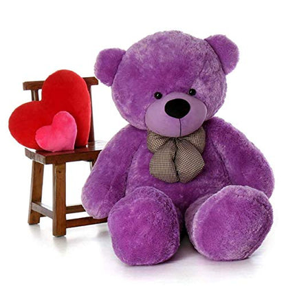 HUG 'n' FEEL SOFT TOYS 4 Feet Purple Giant Teddy Bear Soft