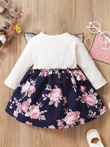 Buy & Try by Dharmikaay Girl's Lycra Floral Printed Frock Dress for Girls Short Frock Baby Princess Western Dresses| Stylish Fancy Kids Clothing for New Year