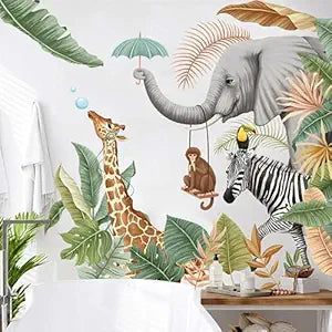 Xtore Cartoon Animal Pattern Wall Sticker for Decor | Beautiful Home Decor (Pack of 1