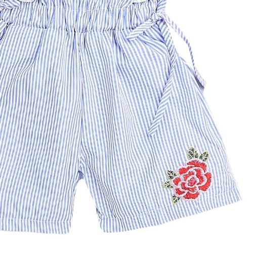 Hopscotch Baby Girls Cotton Wing Sleeves Floral Jumpsuits in Blue Color