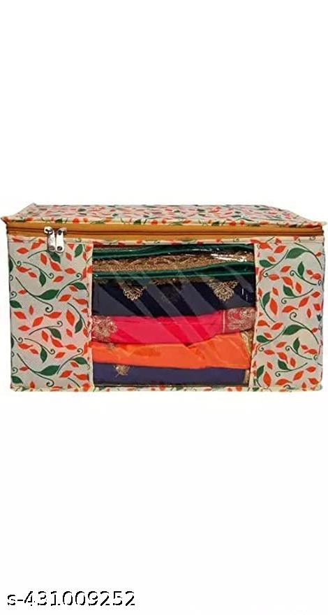 Printed Non Woven Saree Cover Storage Bags for Clothes with Premium Quality Combo Offer Saree Organizer for Wardrobe/Organizers for Clothes/Organizers for Wardrobe