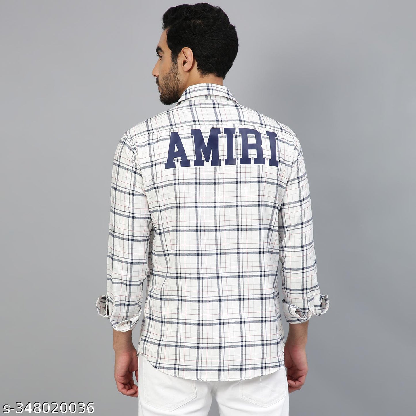 FTX Men's Checked Regular White Shirts