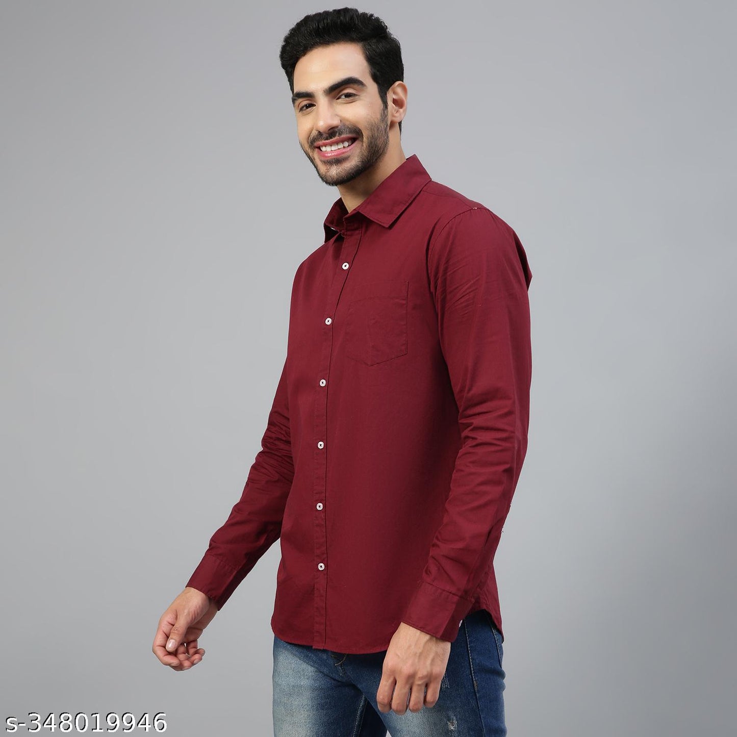 FTX Men's Solid Regular Maroon Shirts